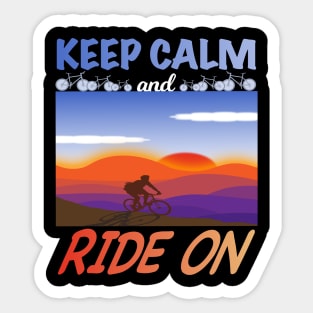 Keep Calm and Ride On Sticker